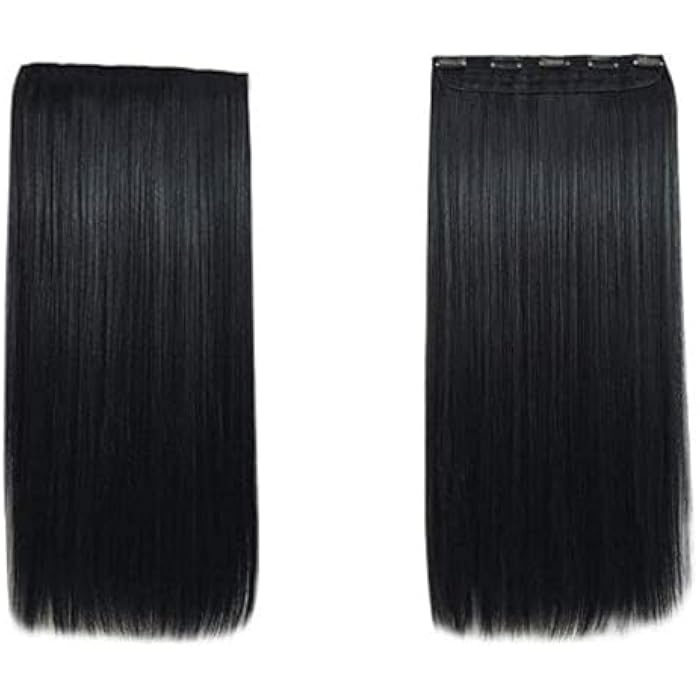 DILLARDS Long Straight Curtain Line Hair Extension Black For Women -H151 - Image 2